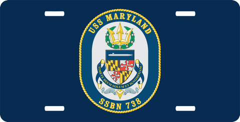 Navy USS Maryland SSBN-738 License Plate