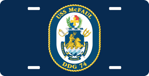 Navy USS McFaul DDG-74 License Plate