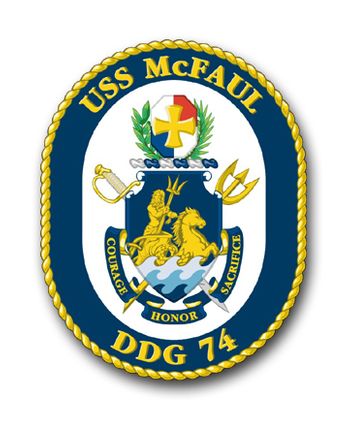 Navy USS McFaul DDG-74 Vinyl Transfer Decal