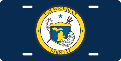 Navy USS Michigan SSBN-727 License Plate