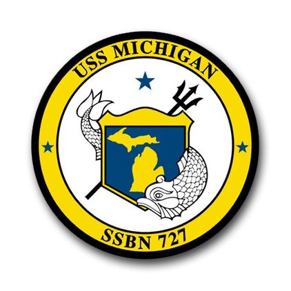 Navy USS Michigan SSBN-727 Vinyl Transfer Decal