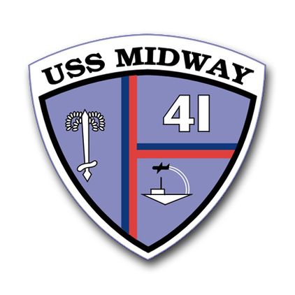 Navy USS Midway CV-41 Vinyl Transfer Decal