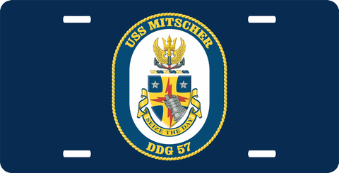 Navy USS Mitscher DDG-57 License Plate