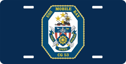 Navy USS Mobile Bay CG-53 License Plate