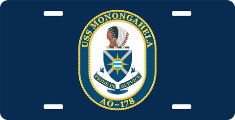 Navy USS Monongahela AO-178 License Plate