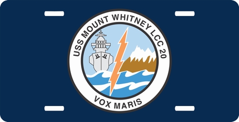 Navy USS Mount Whitney LCC-20 License Plate