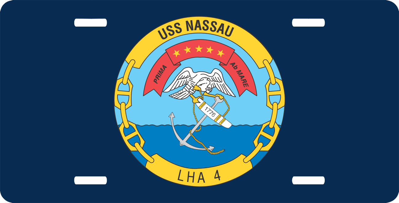 Navy USS Nassau LHA4 License Plate