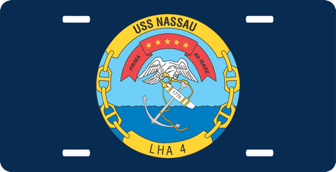 Navy USS Nassau LHA-4 License Plate