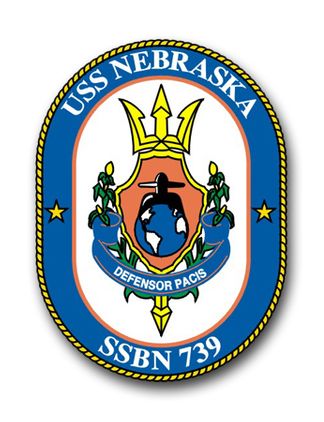 Navy USS Nebraska SSBN-739 Vinyl Transfer Decal