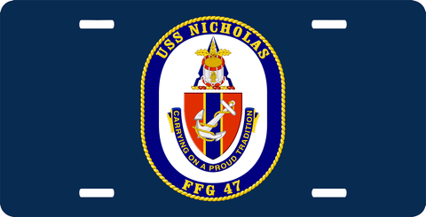 Navy USS Nicholas FFG-47 License Plate