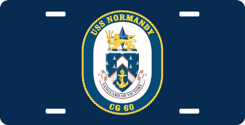 Navy USS Normandy CG-60 License Plate