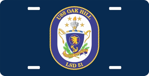 Navy USS Oak Hill LSD-51 License Plate