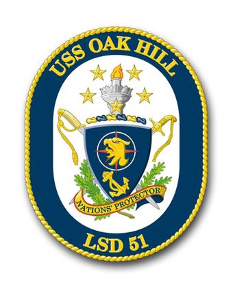 Navy USS Oak Hill LSD-51 Vinyl Transfer Decal
