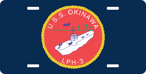 Navy USS Okinawa LPH3 License Plate