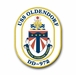 Navy USS Oldendorf DD-972 Vinyl Transfer Decal
