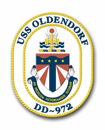 Navy USS Oldendorf DD-972 Vinyl Transfer Decal