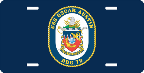 Navy USS Oscar Austin Shaded DDG-79 License Plate