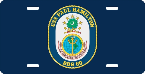 Navy USS Paul Hamilton DDG-60 License Plate