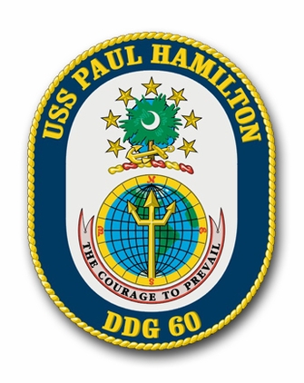 Navy USS Paul Hamilton DDG-60 Vinyl Transfer Decal