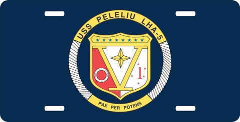 Navy USS Peleliu LHA-5 License Plate