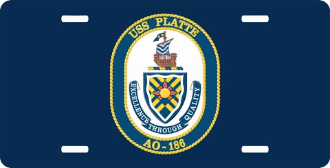 Navy USS Platte AO-186 License Plate