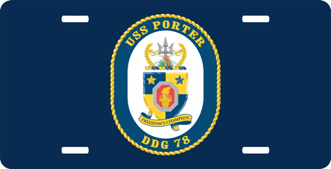 Navy USS Porter DDG-78 License Plate