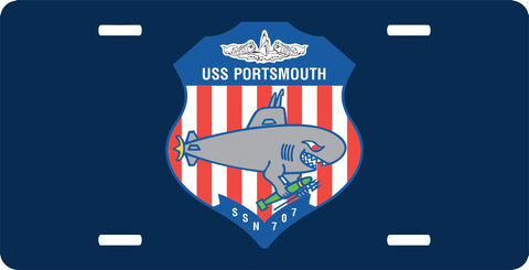 Navy USS Portsmouth SSN-707 License Plate
