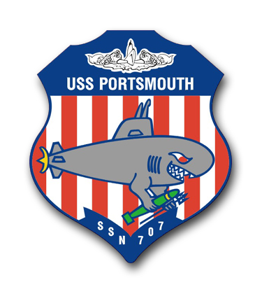 Navy USS Portsmouth SSN-707 Vinyl Transfer Decal