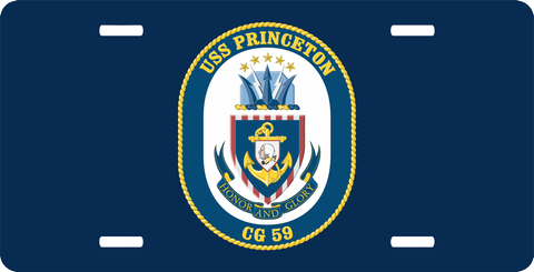 Navy USS Princeton CG-59 License Plate