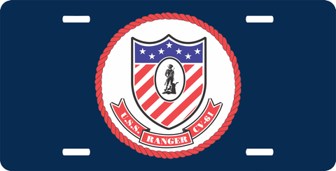 Navy USS Ranger CV-61 License Plate