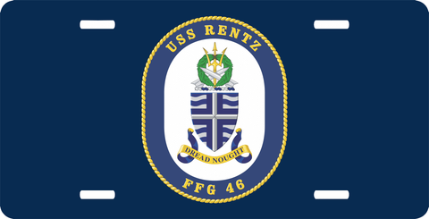 Navy USS Rentz FFG-46 License Plate