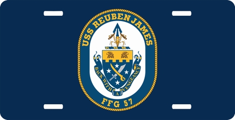 Navy USS Reuben James FFG-57 License Plate