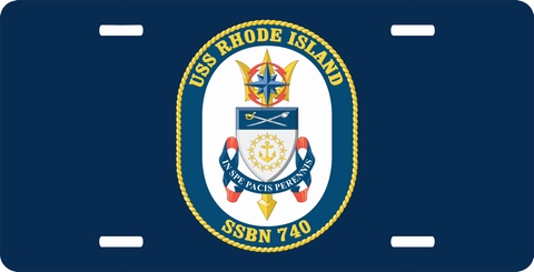 Navy USS Rhode Island SSBN-740 License Plate