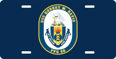 Navy USS Rodney M License Plate