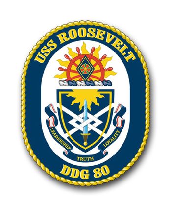 Navy USS Roosevelt DDG-80 Vinyl Transfer Decal