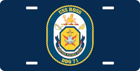 Navy USS Ross DDG-71 License Plate