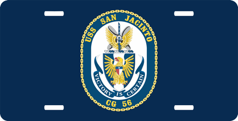 Navy USS San Jacinto CG-56 License Plate
