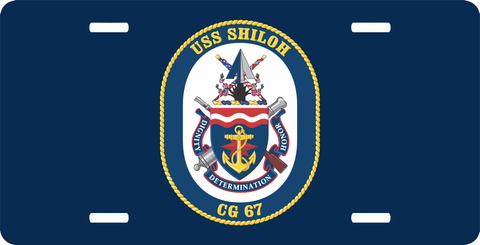 Navy USS Shiloh CG-67 License Plate