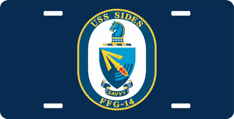 Navy USS Sides FFG-14 License Plate