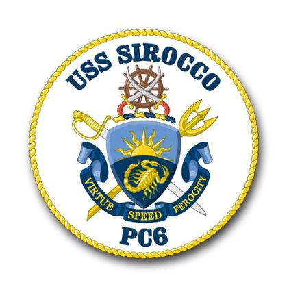 Navy USS Sirocco PC-6 Vinyl Transfer Decal