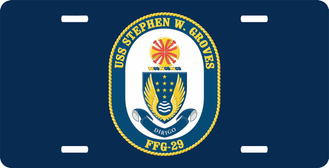 Navy USS Stephen W License Plate