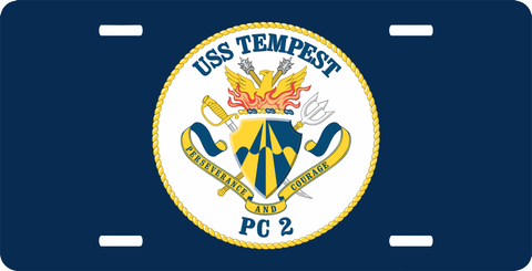 Navy USS Tempest PC-2 License Plate