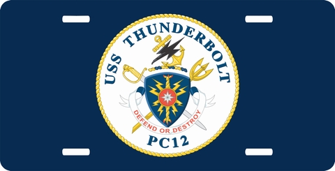Navy USS Thunderbolt PC-12 License Plate