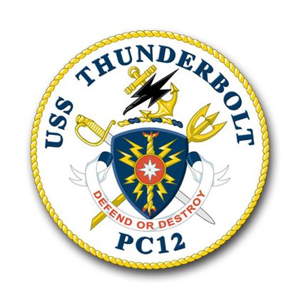 Navy USS Thunderbolt PC-12 Vinyl Transfer Decal