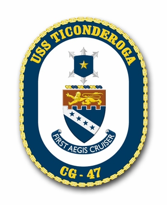 Navy USS Ticonderoga CG-47 Vinyl Transfer Decal