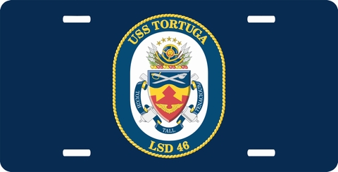 Navy USS Tortuga LSD-46 License Plate