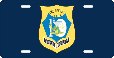 Navy USS Tripoli LPH10 License Plate