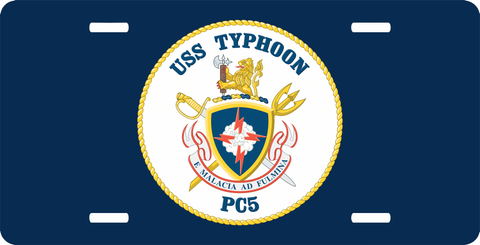 Navy USS Typhoon PC-5 License Plate