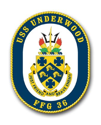 Navy USS Underwood FFG-36 Vinyl Transfer Decal