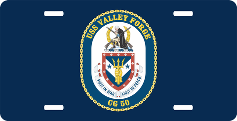 Navy USS Valley Forge CG-50 License Plate